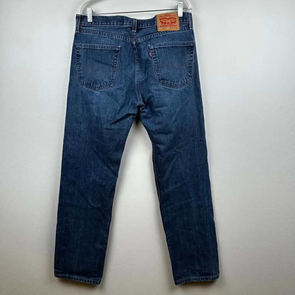 Levi's Men's 505 Straight Leg Jeans Denim Medium Wash Size 33x32